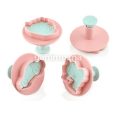 SET. 4 Emporte-pièces Vehicules Bateau Voiture Train Avion